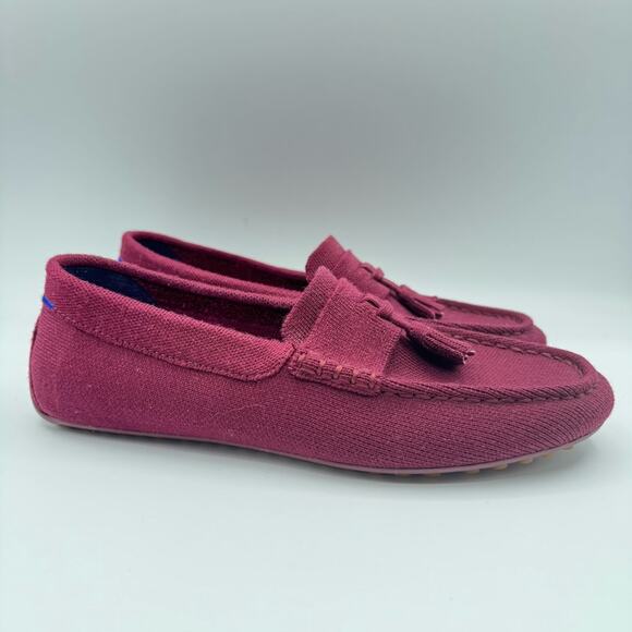 Rothy’s Merino Wool Tassel Driving Loafer Moccasins in Merlot Men’s Size 8